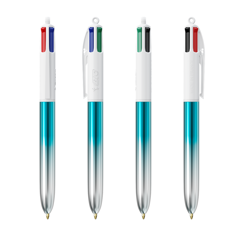 BIC® 4 Colours® Bicolor Türkis/Silber