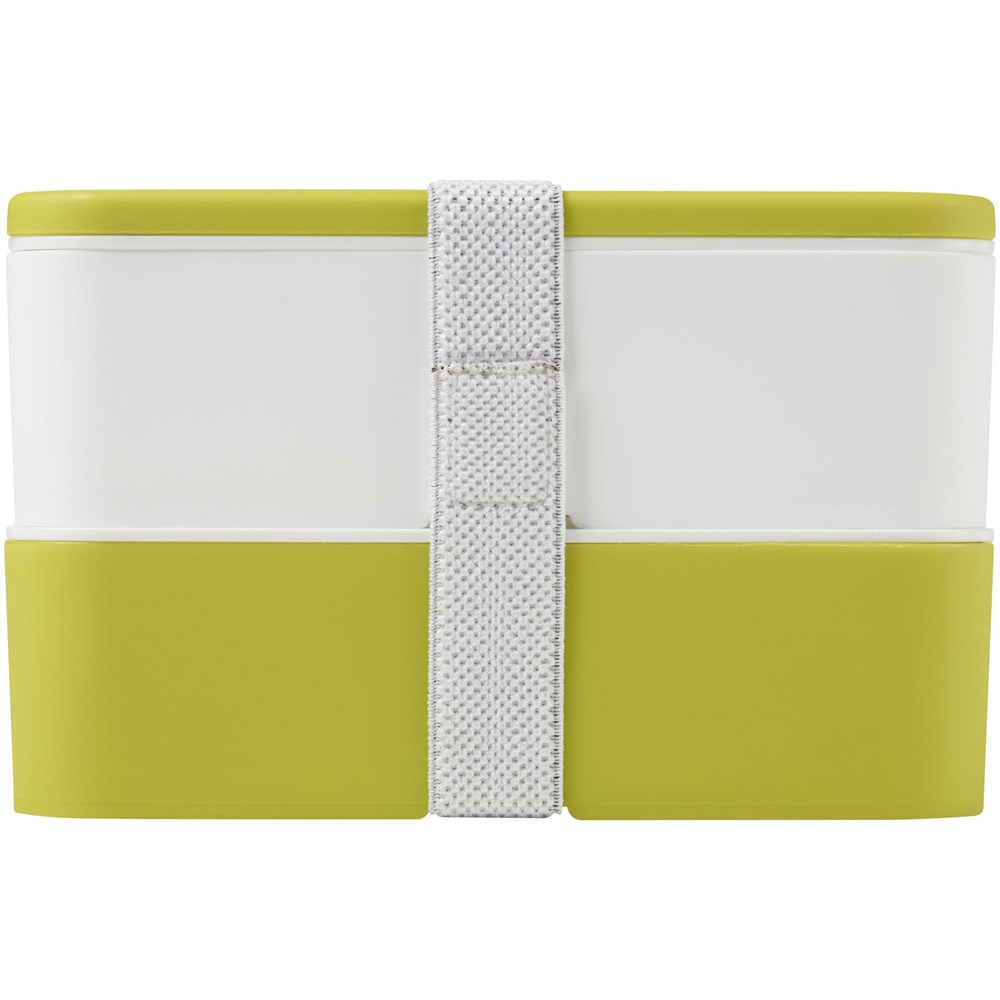 MIYO Doppel-Lunchbox limone, weiss, weiss