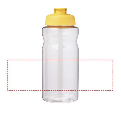 Bouteille de sport H2O Active® Base Pure de 1 L à couvercle rabattable jaune