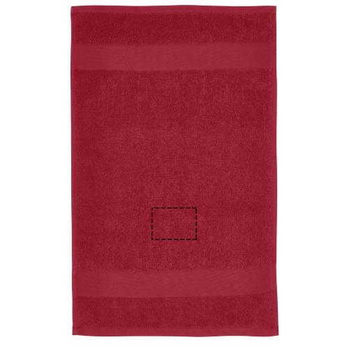 Serviette Sophia de 30 x 50 cm en coton de 450 g/m² rouge