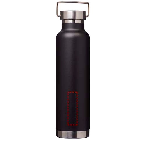 Thor 650 ml Kupfer-Vakuum Isoliersportflasche schwarz