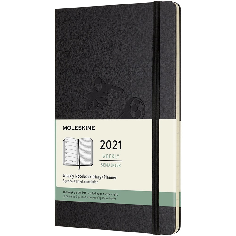 Moleskine Hardcover 12 Monate Wochenkalender L schwarz