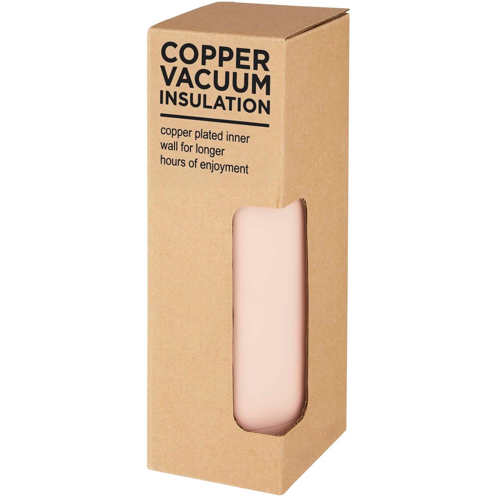 Bouteille isotherme Spring de 500 ml avec isolation sous vide et couche de cuivre Pale blush pink