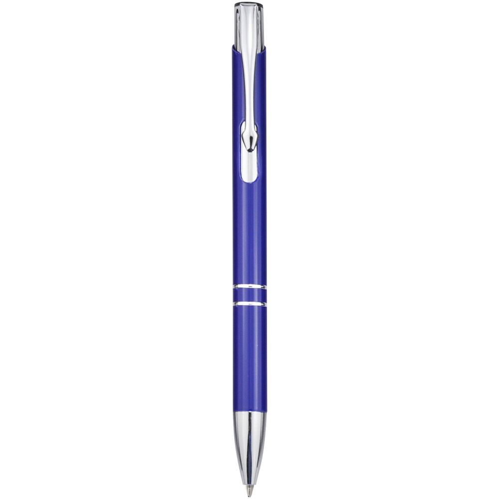 Stylo bille rétractable en aluminium Moneta (encre bleue) Bleu royal