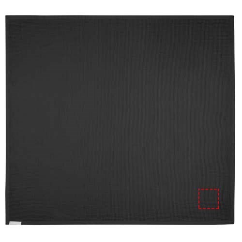 Couverture gaufrée Abele en coton de 150 x 140 cm noir