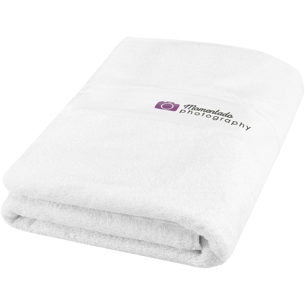 Serviette Amelia de 70 x 140 cm en coton de 450 g/m² blanc