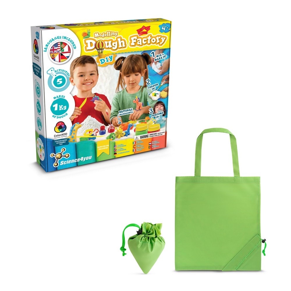 Modeling Dough Factory Kit II Lernspiel lieferung inklusive einer faltbaren geschenktasche aus 190T Hellgrün