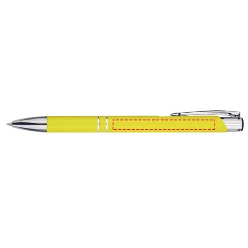 Stylo bille rétractable en aluminium Moneta (encre bleue) jaune