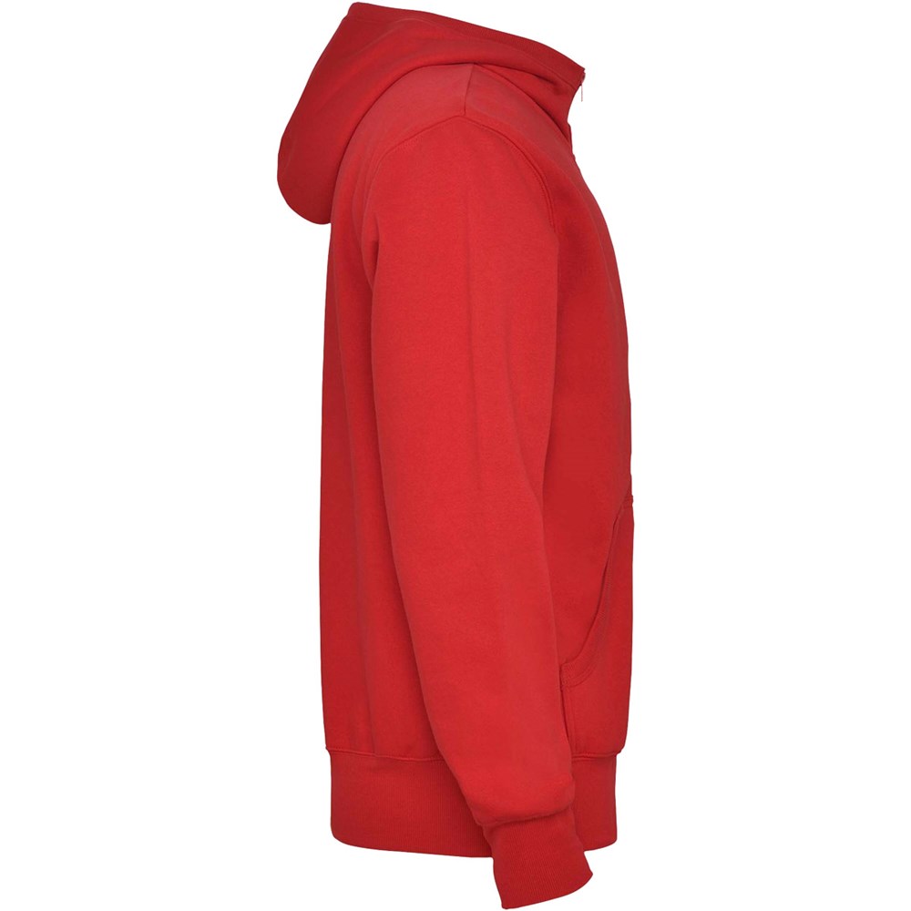 Hochwertige Kapuzen-Sweatjacke – ideal als personalisiertes Kundengeschenk mit Logo-Aufdruck. rot