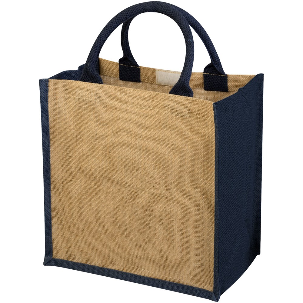 Chennai Jute Tragetasche 16L natur, navy