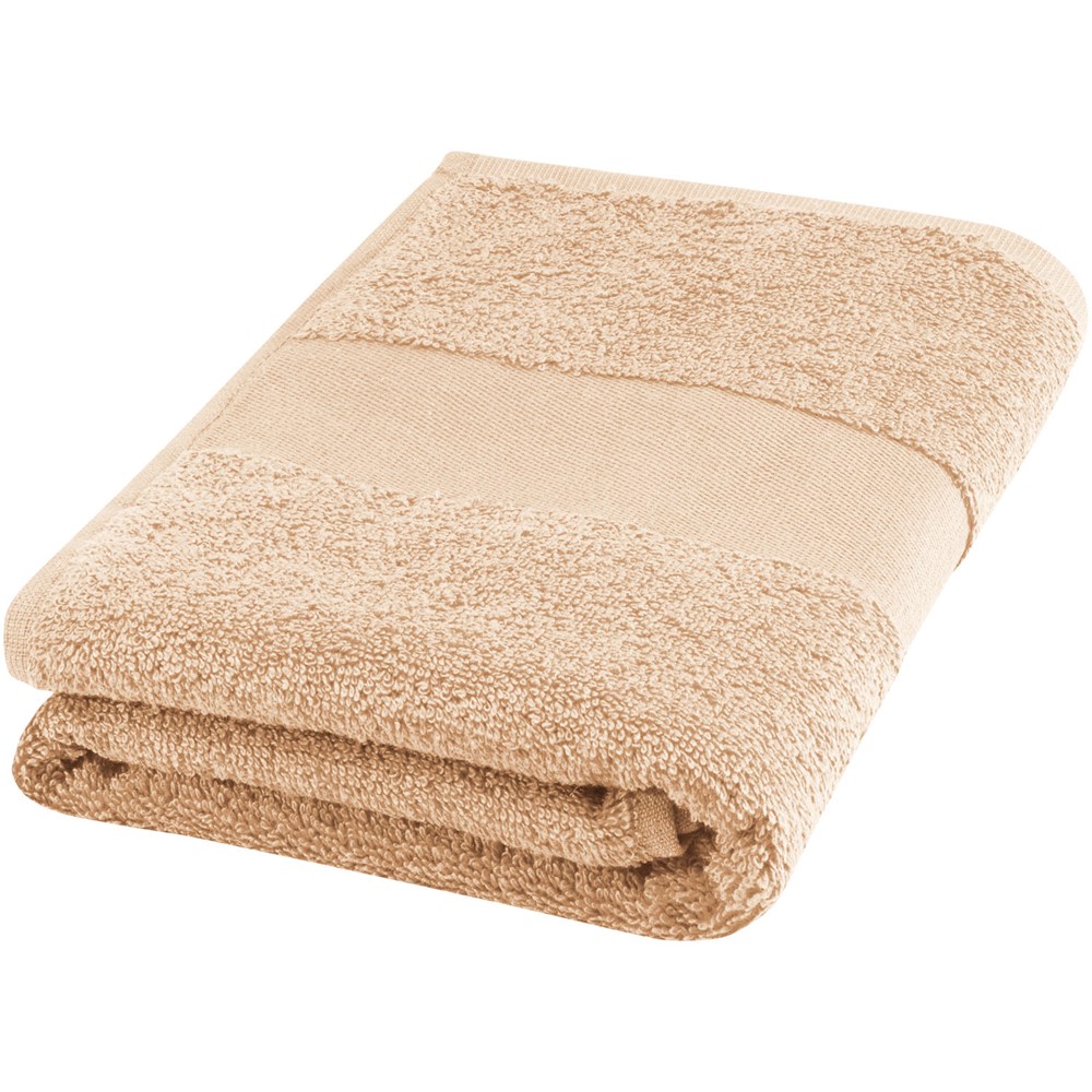 Serviette Charlotte de 50 x 100 cm en coton de 450 g/m² Beige