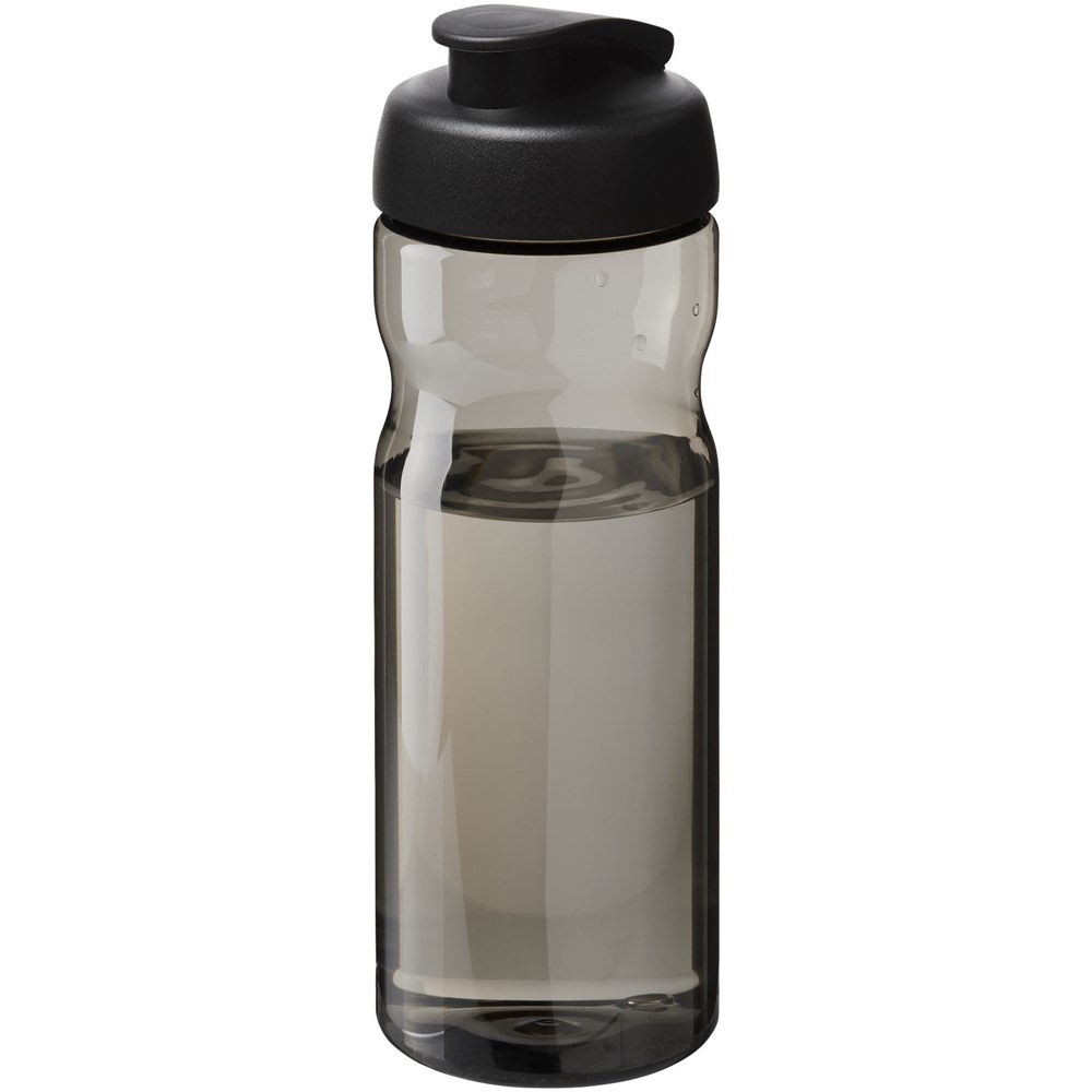 Bouteille de sport H2O Active® Eco Base de 650 ml avec couvercle à bec verseur Noir, Charbon