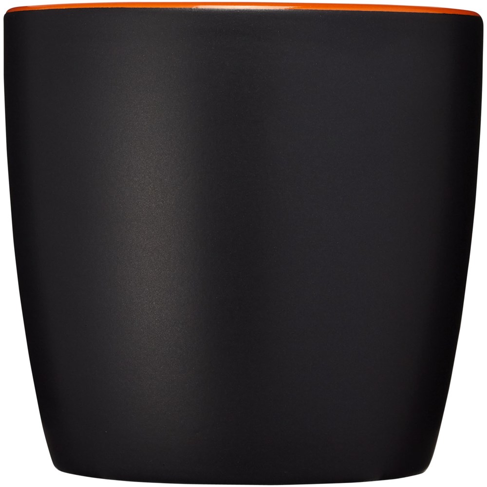 Riviera 340 ml Keramikbecher schwarz, orange