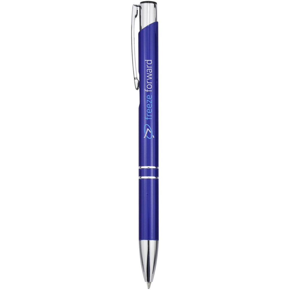 Stylo bille rétractable en aluminium Moneta (encre bleue) Bleu royal