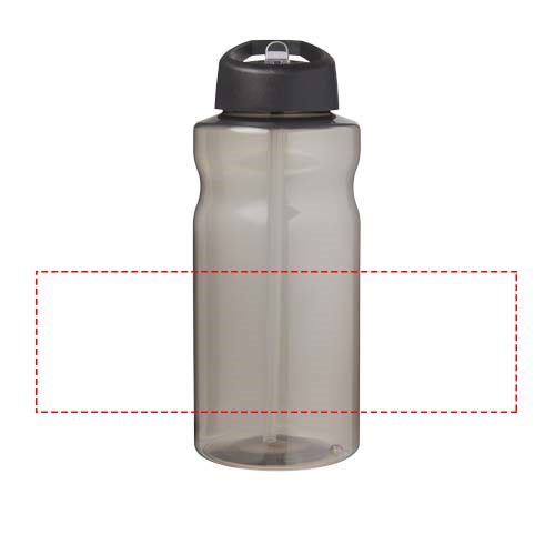 Bouteille de sport H2O Active® Eco Big Base de 1 litre avec couvercle à bec verseur Charbon, Noir