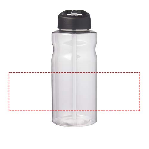 Bouteille de sport H2O Active® Big Base de 1 litre avec couvercle à bec verseur noir