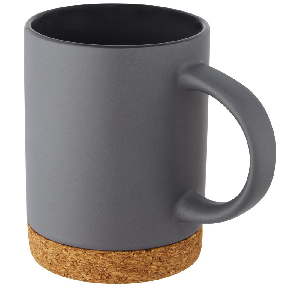 Tasse Neiva de 425 ml en céramique avec base en liège gris