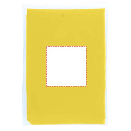 Poncho jetable pour la pluie Mayan recyclé certifié GRS avec pochette de rangement jaune