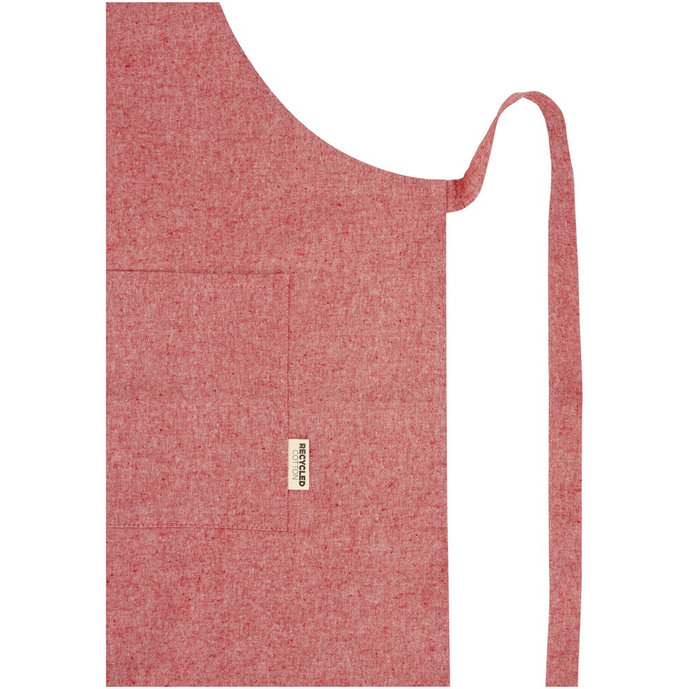 Tablier Pheebs en coton recyclé de 200 g/m² Rouge