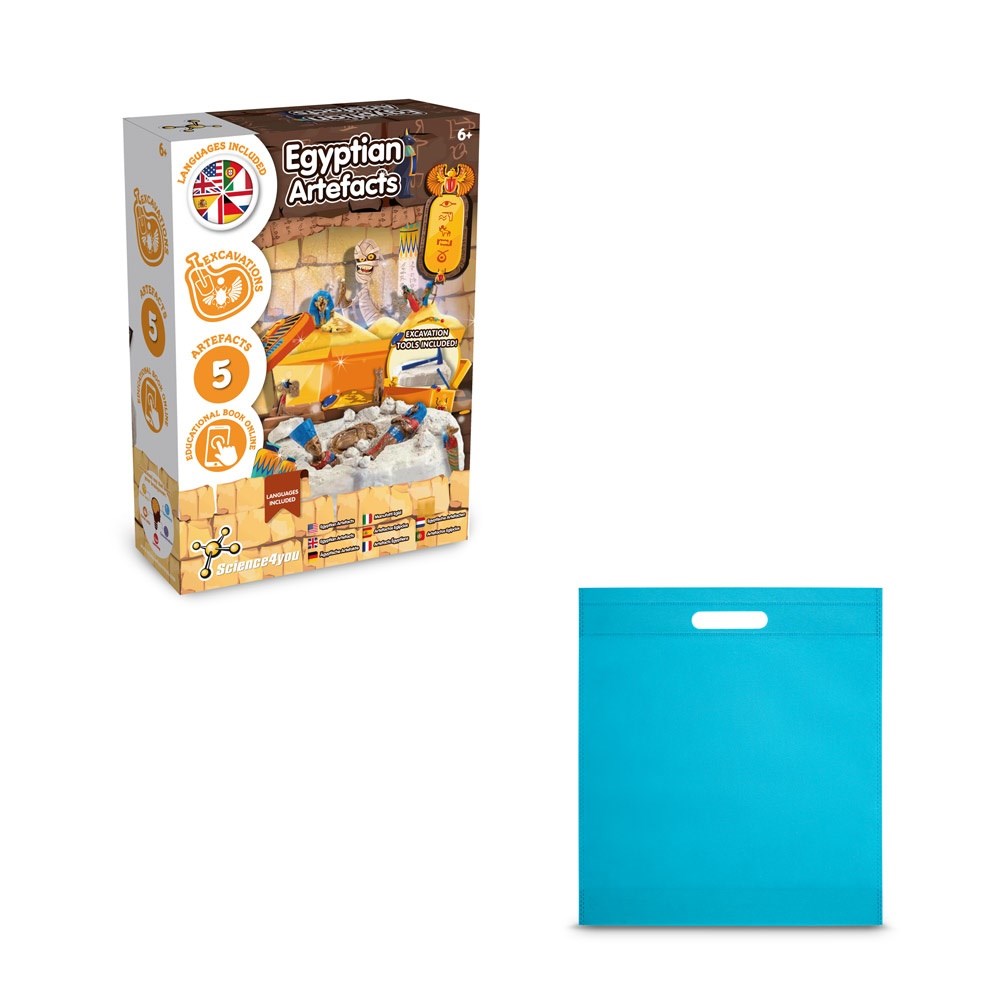 Ancient Egypt Excavation Kit IV Jeu éducatif livré avec un sac cadeau en non-tissé (80 g/m²) Bleu clair