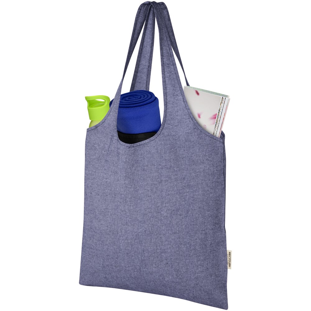 Pheebs 150 g/m² recycelte Tragetasche 7L heather blau