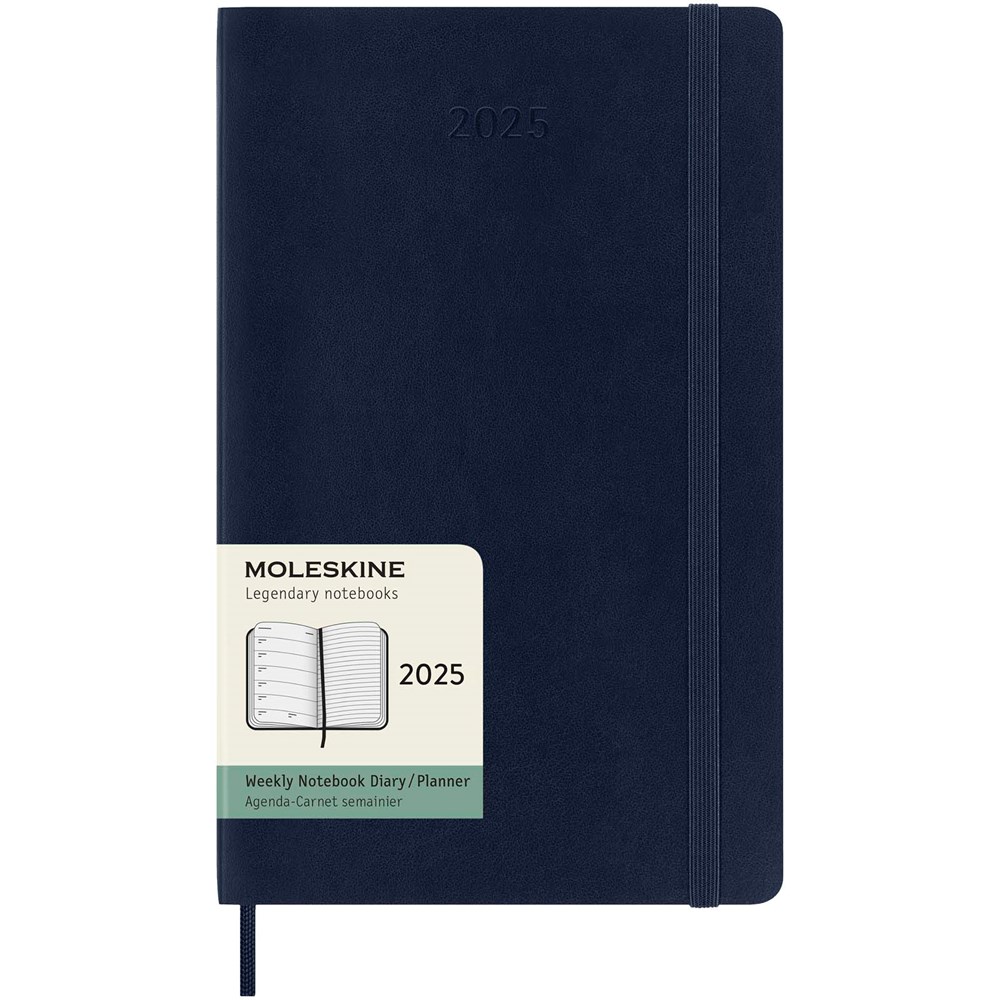 Agenda L 12 mois Moleskine à couverture souple bleu