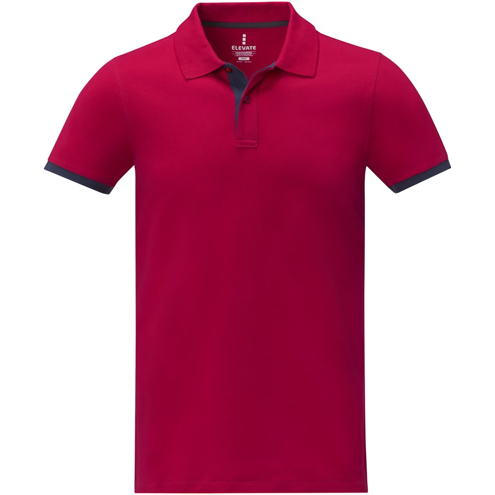 Polo Morgan manches courtes deux tons homme rouge