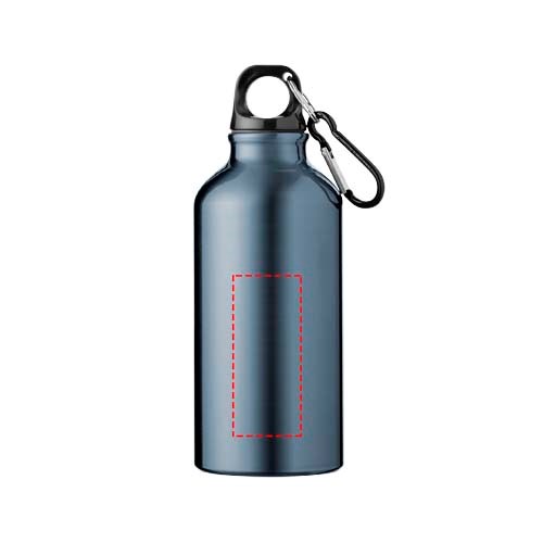 Oregon 400 ml Aluminium Trinkflasche mit Karabinerhaken gun metal