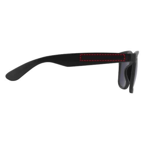 Lunettes de soleil Sun Ray en plastique recyclé noir