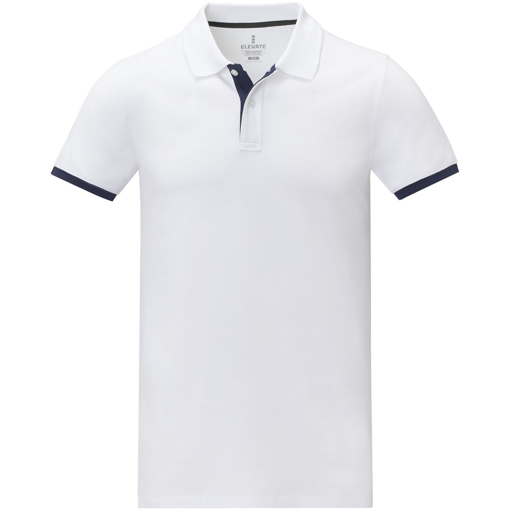 Polo Morgan manches courtes deux tons homme Blanc