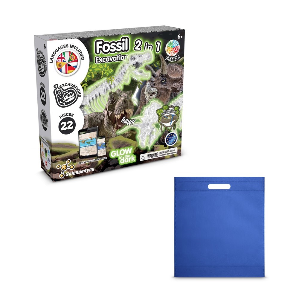 2 in 1 Fossil Excavation Kit IV Lernspiel lieferung inklusive einer non-woven tasche (80 g/m²) Königsblau