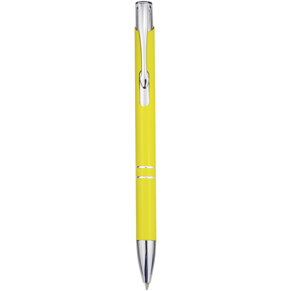 Stylo bille rétractable en aluminium Moneta (encre bleue) jaune