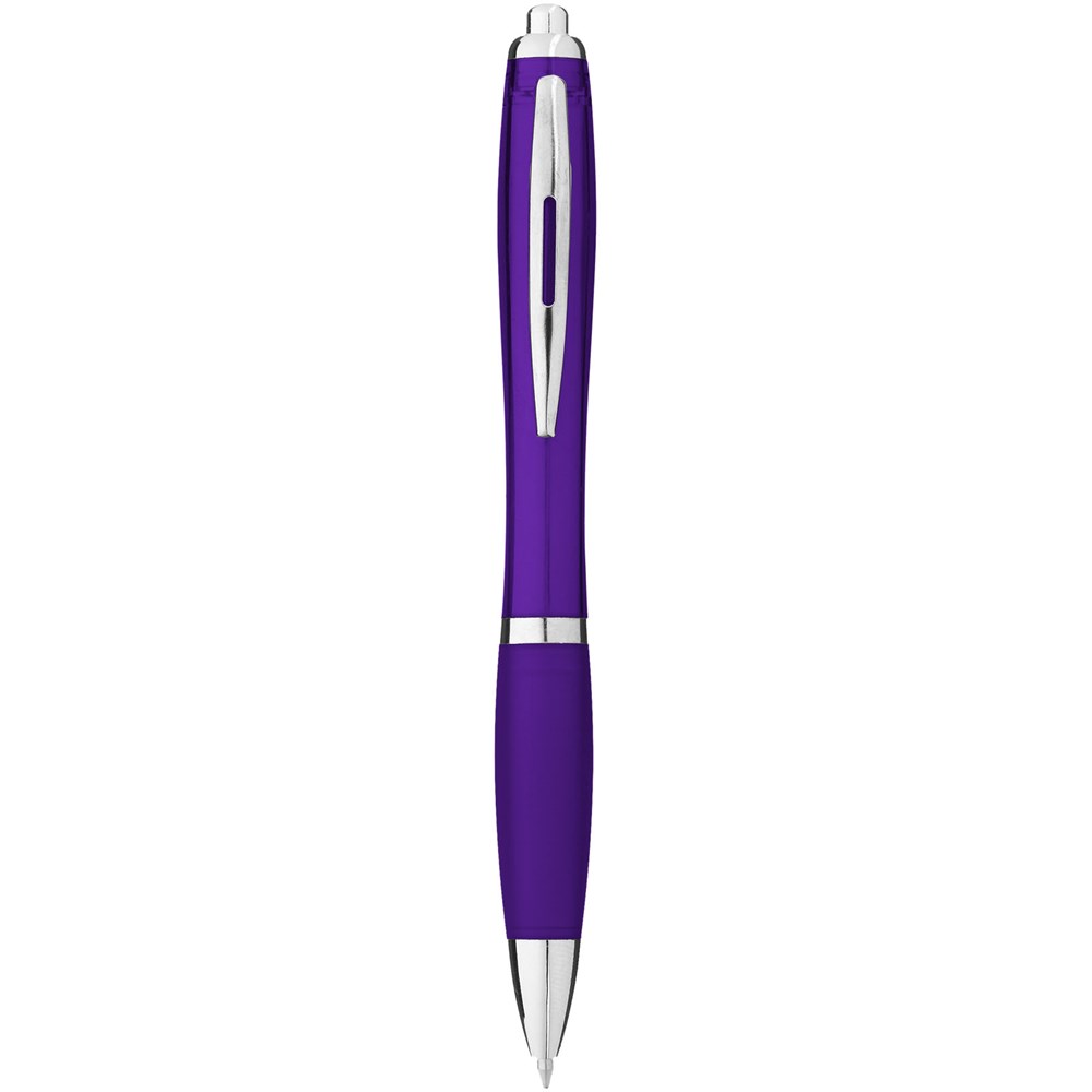 Stylo bille avec corps et grip colorés Nash (encre bleue) Violet