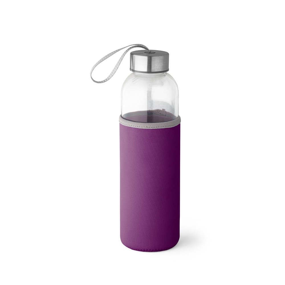 RAISE Bouteille de sport en verre et acier inoxydable 520 mL violet