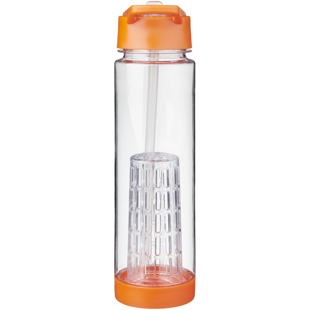 Tutti frutti 740 ml Tritan™ Sportflasche mit Infuser transparent, orange