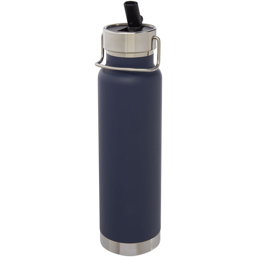 Bouteille isotherme de sport Thor de 750 ml avec isolation par le vide et couche de cuivre bleu foncé