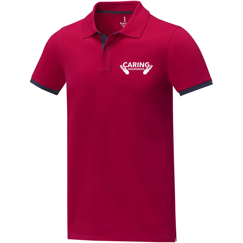 Polo Morgan manches courtes deux tons homme rouge