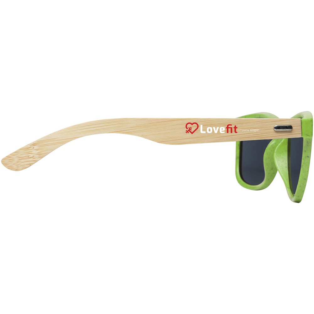 Lunettes de soleil Sun Ray en bambou Citron vert