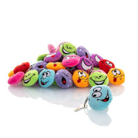 Porte-clés en peluche set de 24 pièces Funny Face