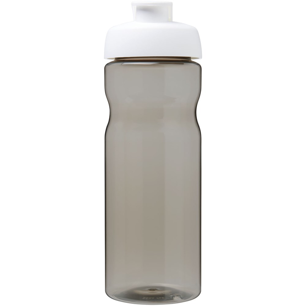 Bouteille de sport H2O Active® Eco Base de 650 ml avec couvercle à bec verseur Blanc, Charbon