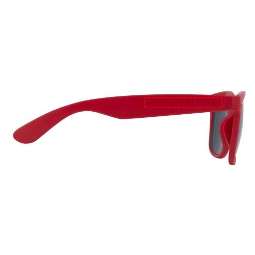 Lunettes de soleil Sun Ray en plastique recyclé rouge