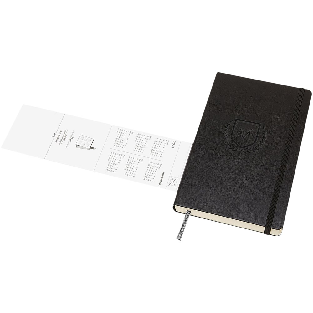 Moleskine Hardcover 12 Monate Tageskalender schwarz