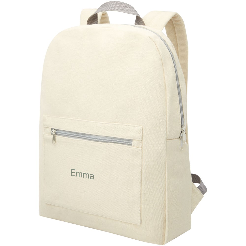 Sac à dos Pheebs en coton recyclé 450 g/m² et polyester 10L Naturel