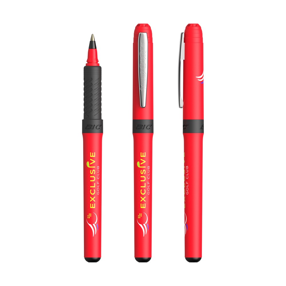 BIC® Grip Roller Red - Chrome - encre noire