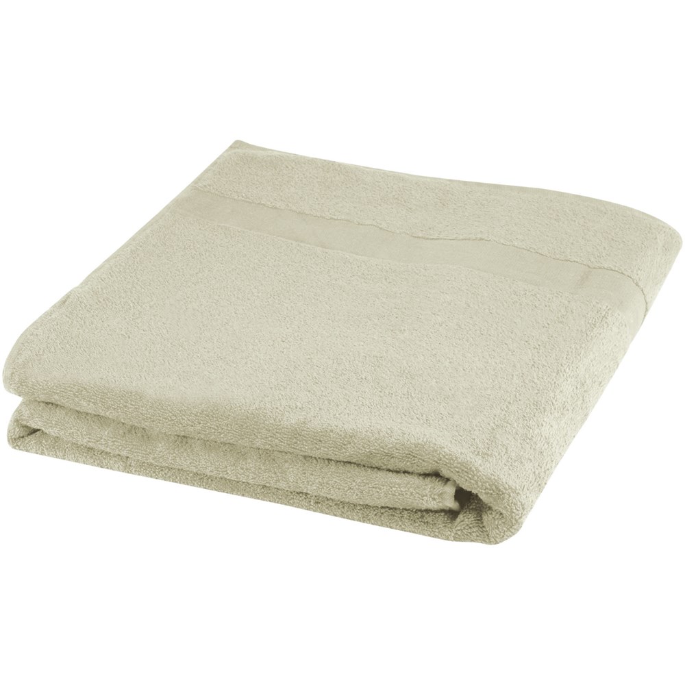 Serviette en coton 450 g/m² 100x180 cm Evelyn gris clair