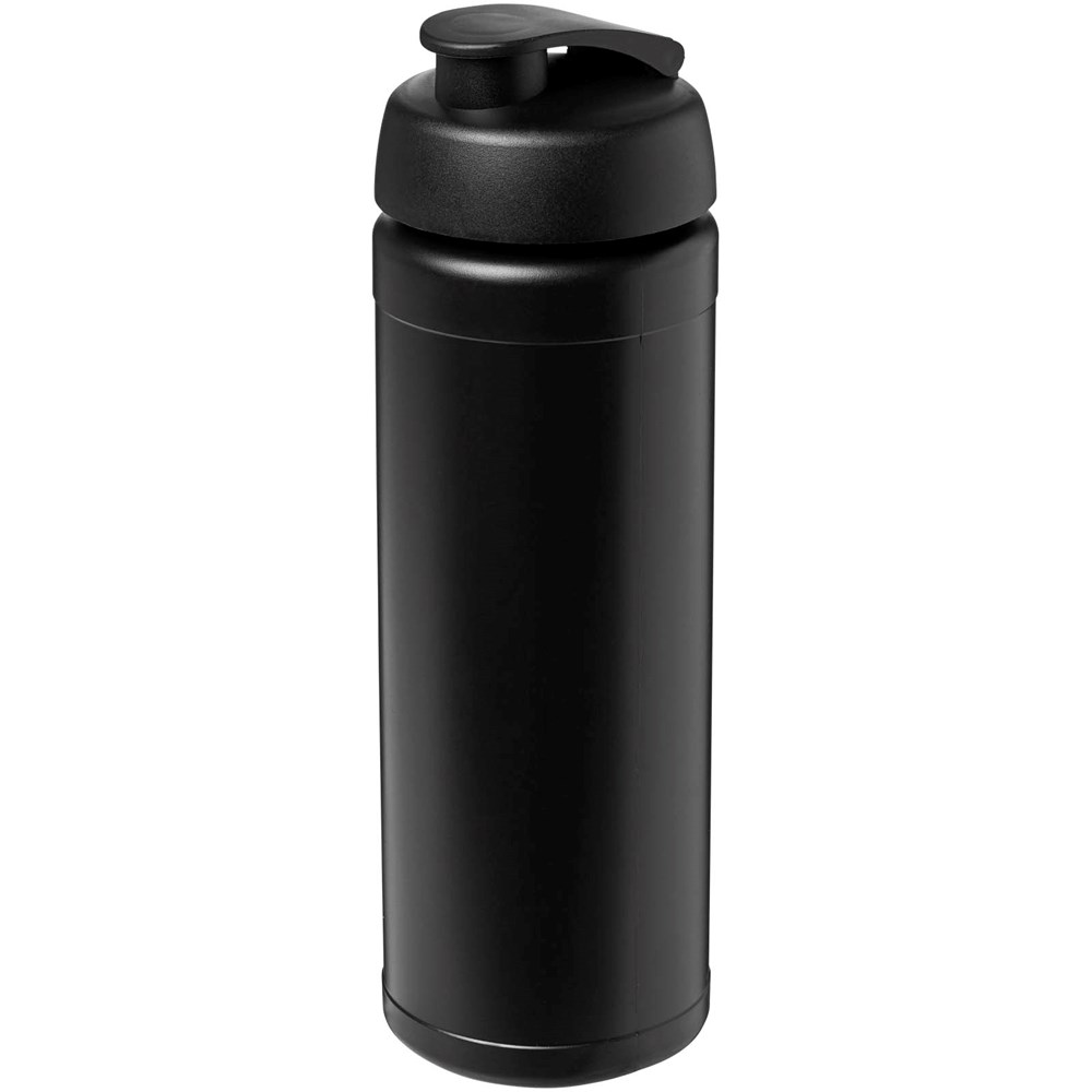 Bouteille de sport Baseline Rise de 750 ml recyclée avec couvercle rabattable Noir, Noir