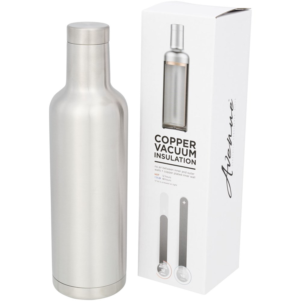 Pinto 750 ml Kupfer-Vakuum Isolierflasche silber