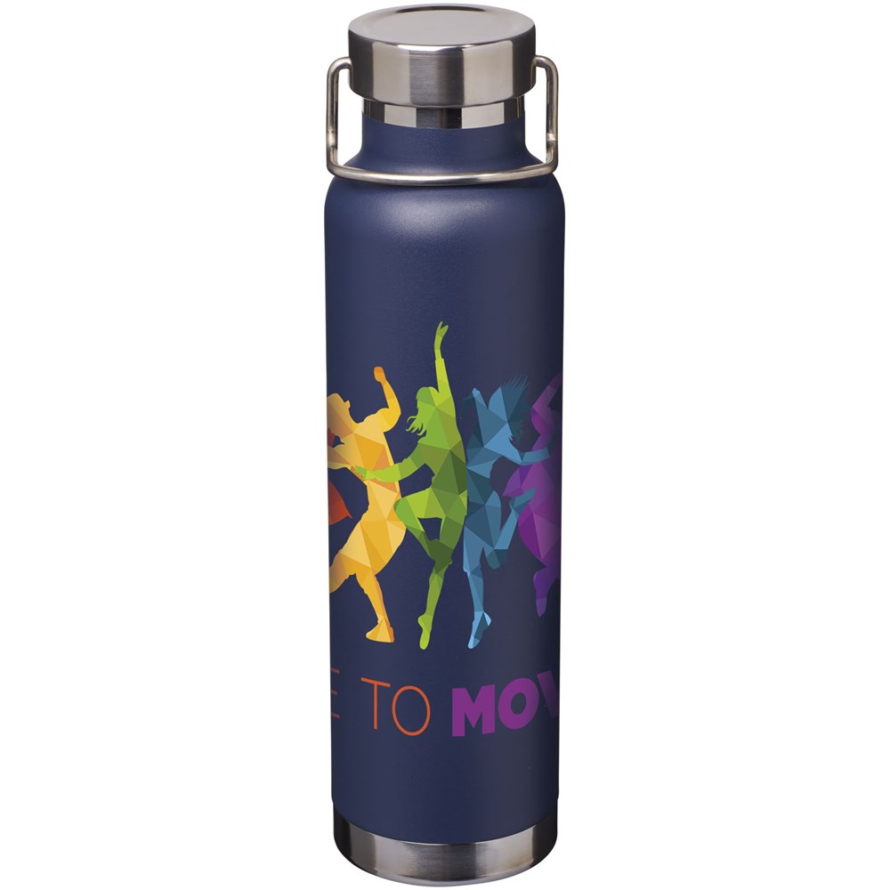 Thor 650 ml Kupfer-Vakuum Isoliersportflasche navy