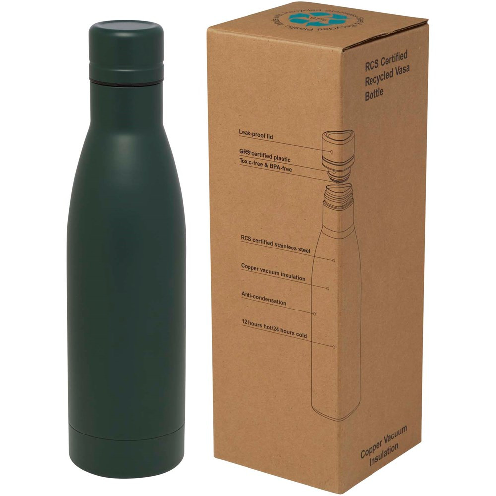 Vasa RCS-zertifizierte Kupfer-Vakuum Isolierflasche aus recyceltem Edelstahl, 500 ml