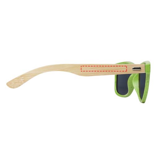 Lunettes de soleil Sun Ray en bambou Citron vert